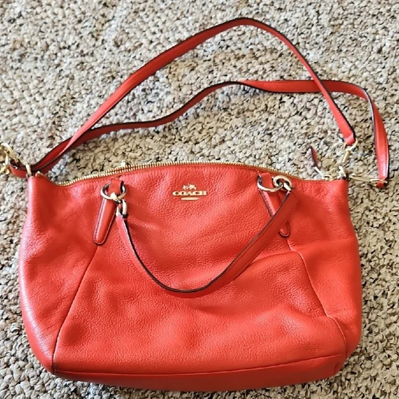 Coach Red Leather with Gold Hardware - Picture 1 of 7